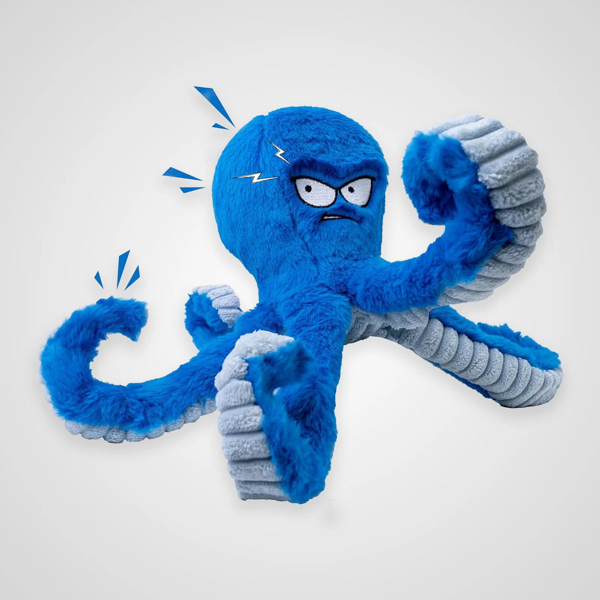 Plush Octopus Dog Toy with Squeaker & Crinkle for Dogs