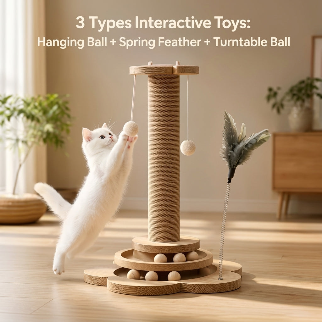 Multi-Level Sisal Cat Scratching Activity Tower