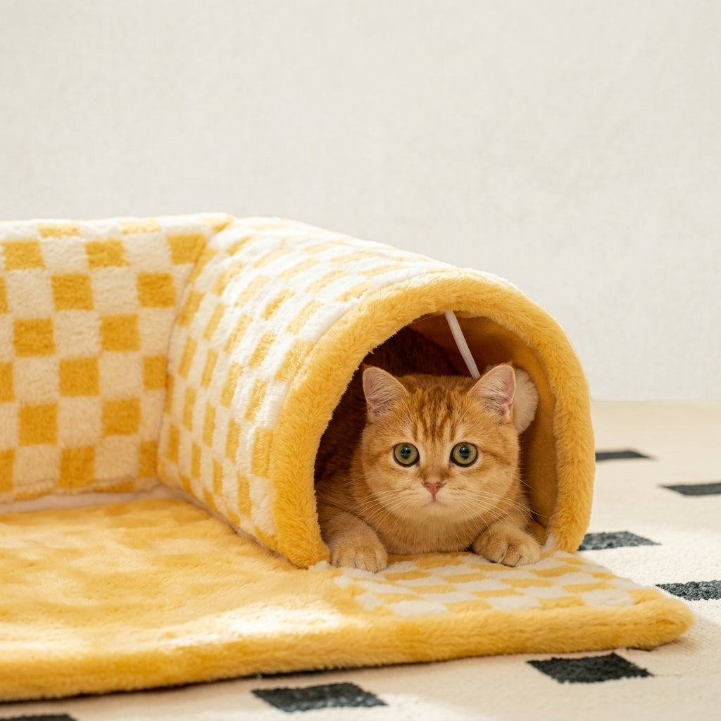 Cat Tunnel Bed Warm Nest Removable Washable Pet Bed