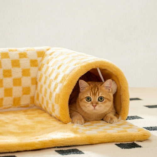 Cat Tunnel Bed Warm Nest Removable Washable Pet Bed