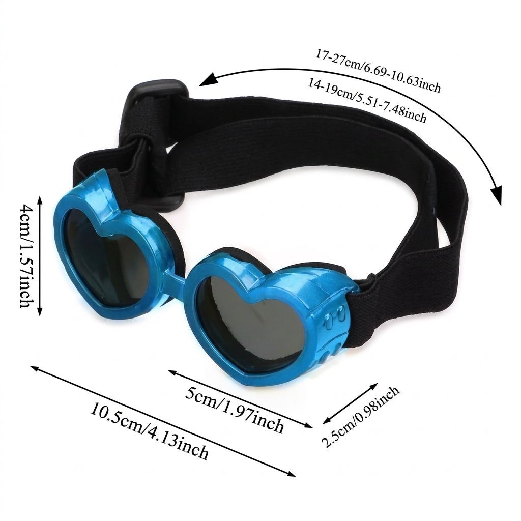Pet Dog Sunglasses UV Protection Goggles, Windproof Sun Protection Glasses with Adjustable Strap, Small Dog Eye Wear Accessories