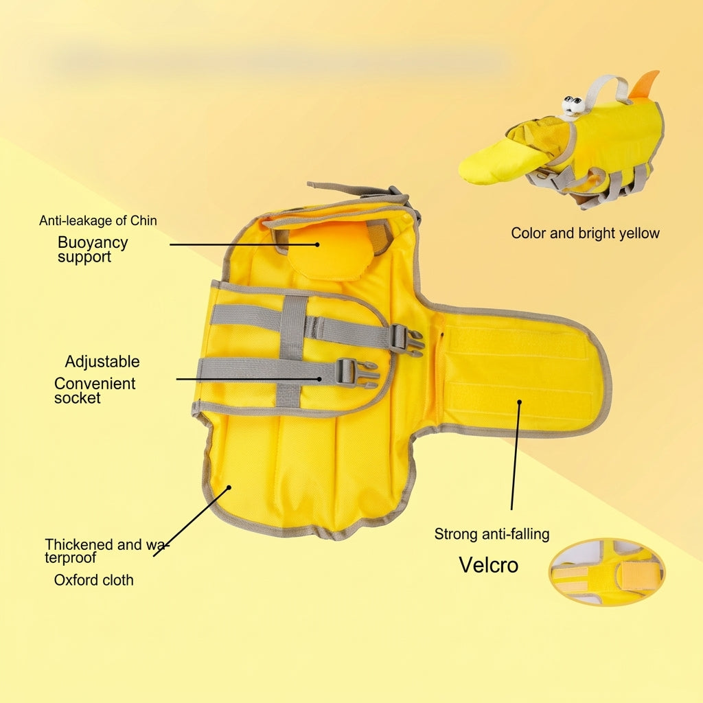 For Puppy Small Medium Pet Pool Outdoor Life Jacket for Dogs with Rescue Handle Waterproof Dog Swimming Vest Floating Jacket