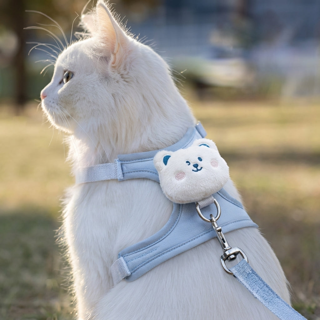 Cute Cartoon Chicken Cat Harness with Leash Set Pet Anti-Escaping Outdoor Special T-Type Vest Dog Cat Rope for Walking